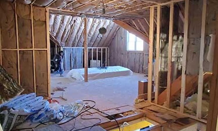 PA house renovation-attic