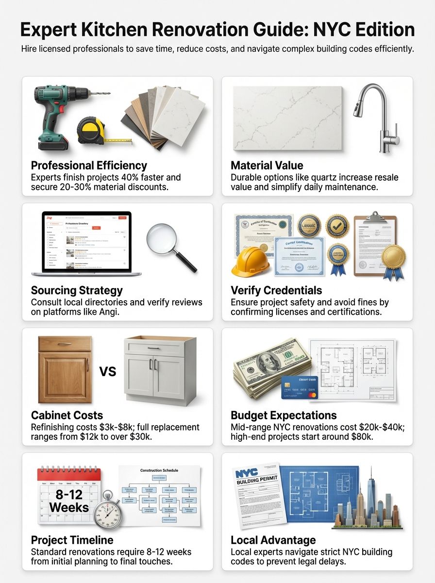 Find Expert Kitchen Renovation Guide in NYC infographics - prices, tips