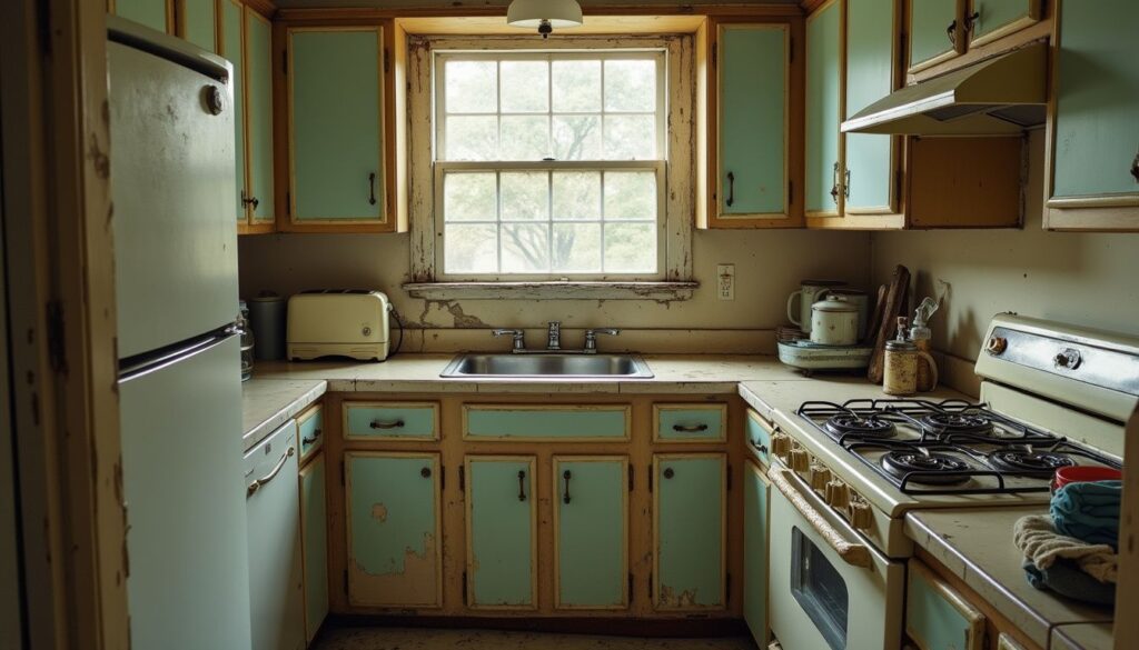 Small Kitchen that clearly needs renovation