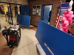 Upgraded metal fireproof doors ready for installation