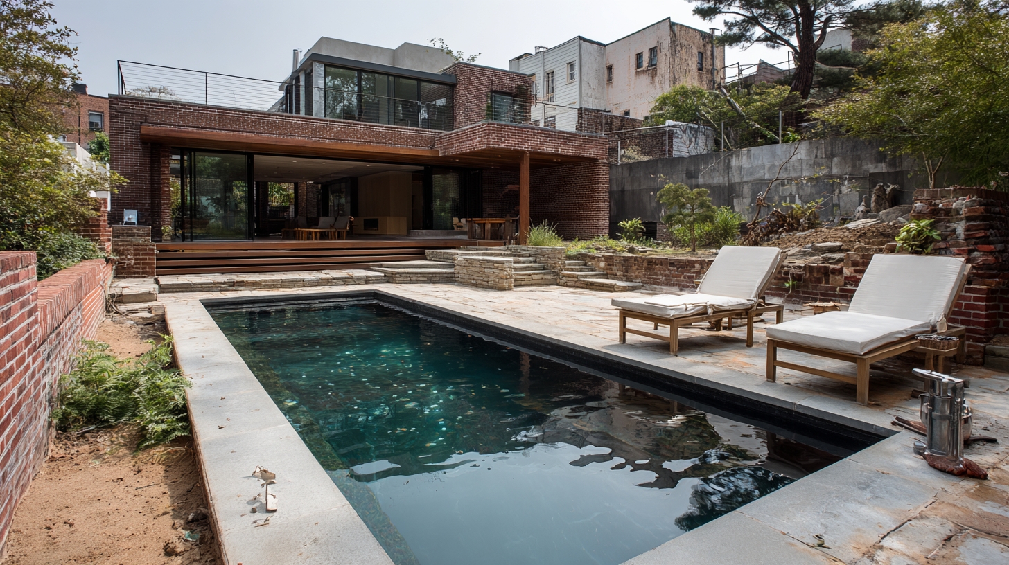 A full private modern luxury house renovation in progress in Brooklyn, NY