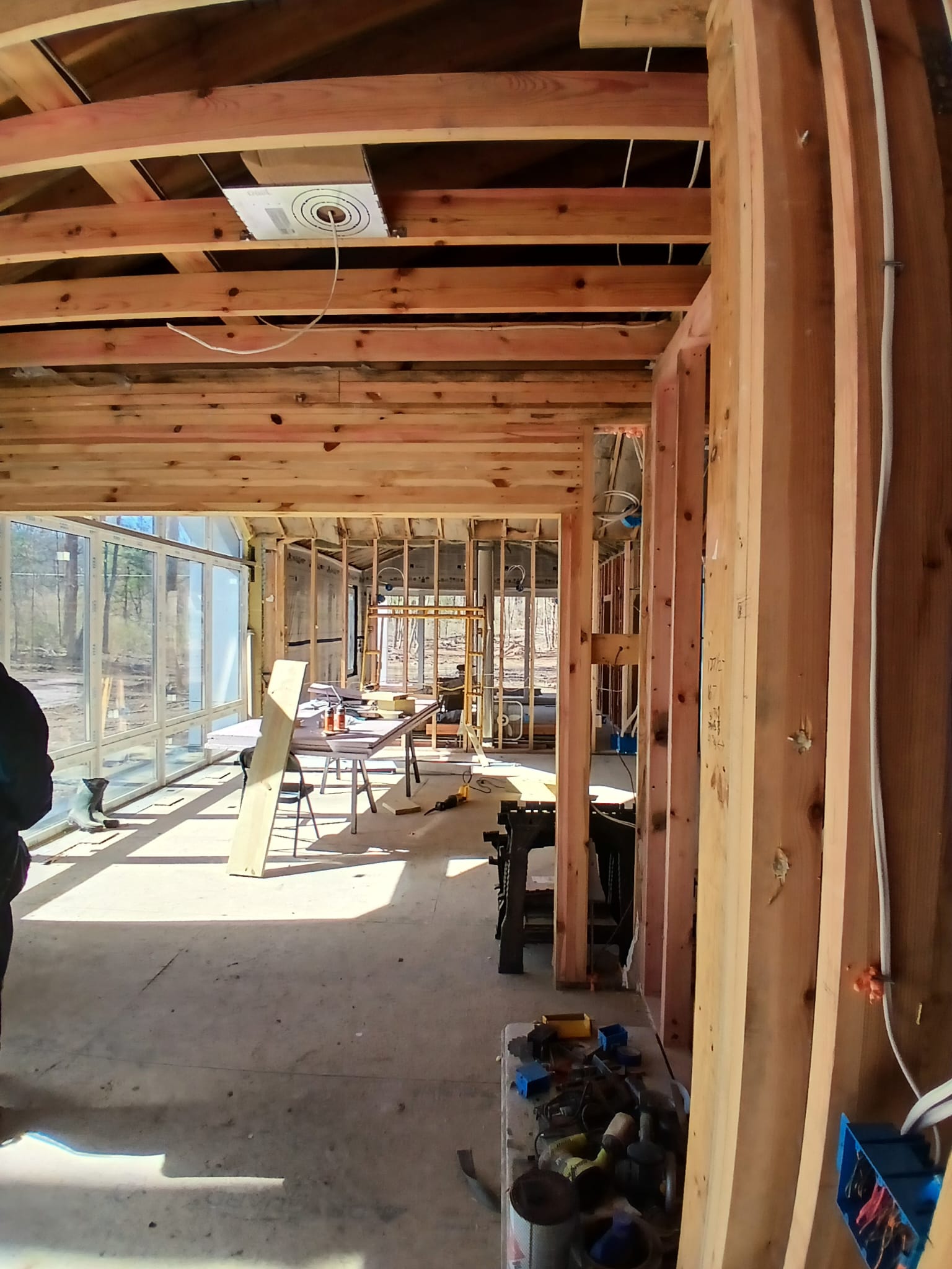 a view from inside during construction