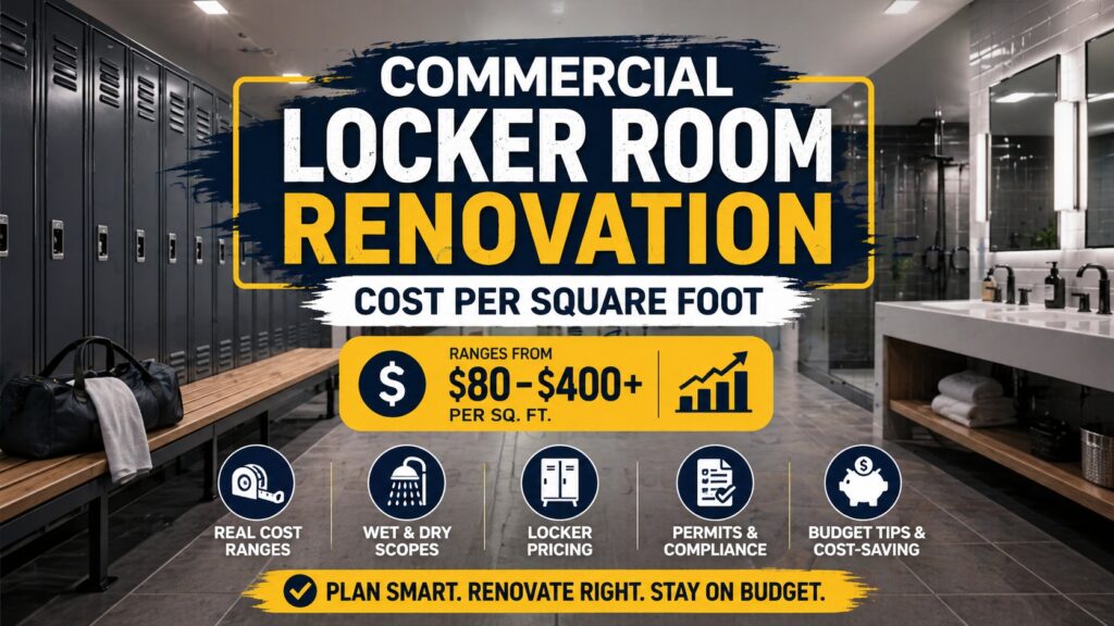 commercial locker room renovation infographics