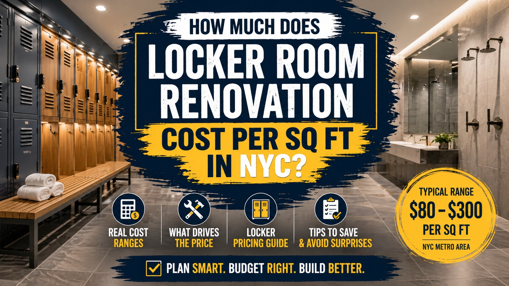 how much is commercial locker room renovation infographics