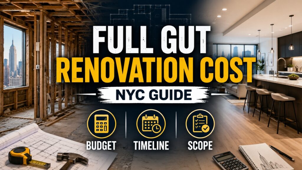 full gut renovation cost nyc guide infographics
