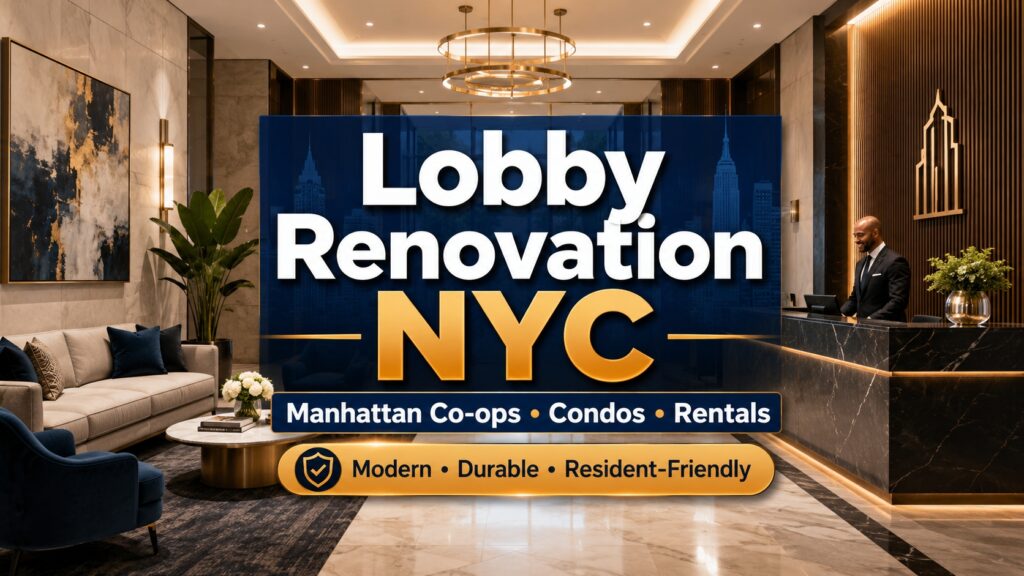 lobby renovation nyc and manhattan infographics